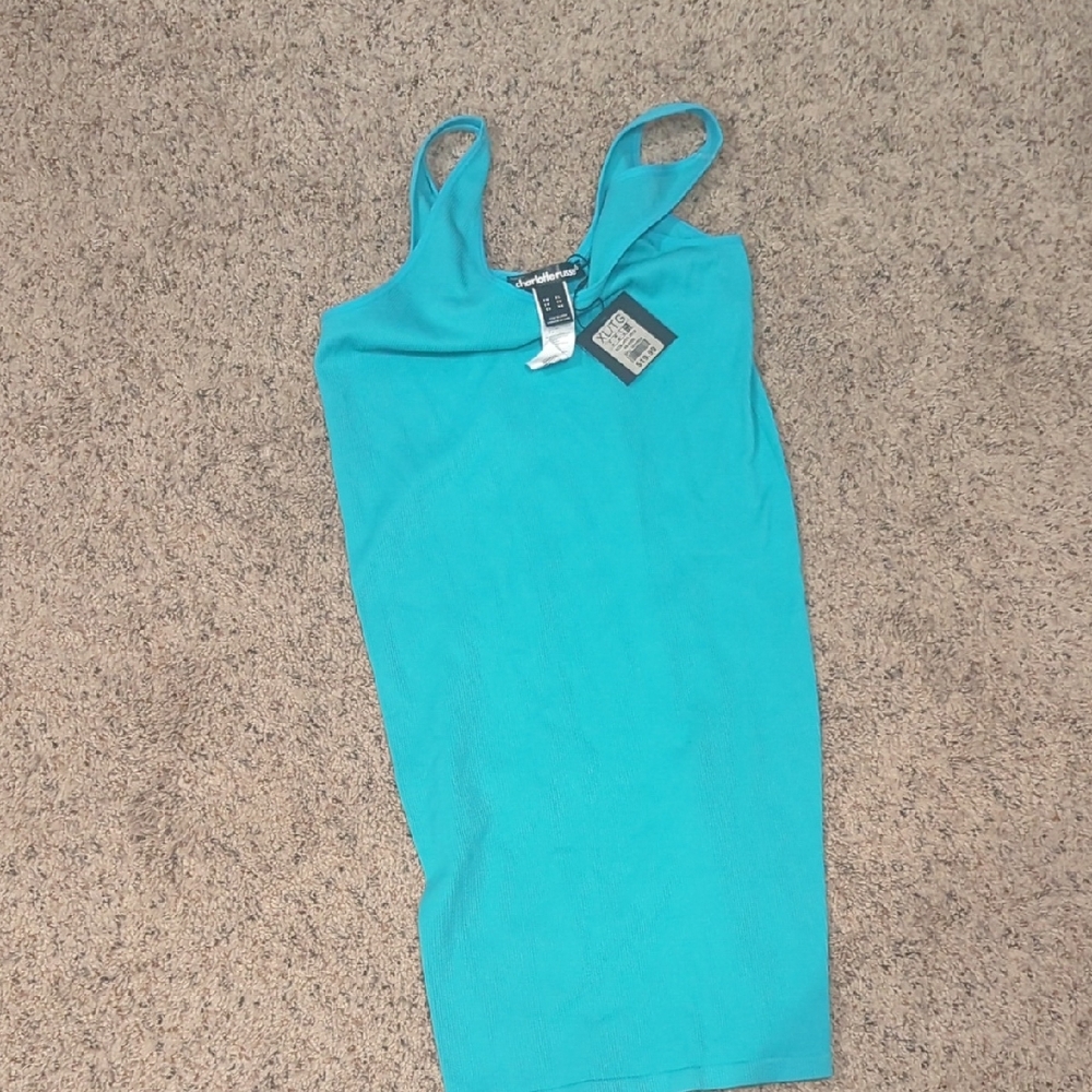 Charlotte Russe Aqua Sleeveless Dress